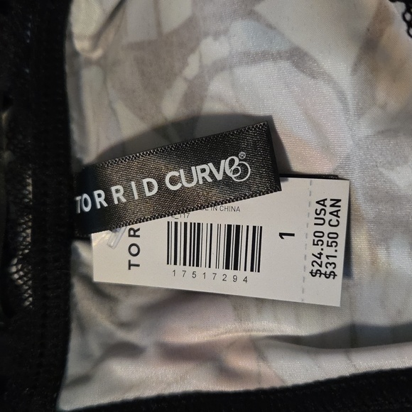 torrid | Satin Ruffle Underwire Bra and Satin Ruffle High-Rise Thong Panty Set - Picture 10 of 10